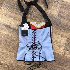 Alice in Wonderland / Queen of Heart REVERSIBLE Corset BUSTIER Halloween Costume